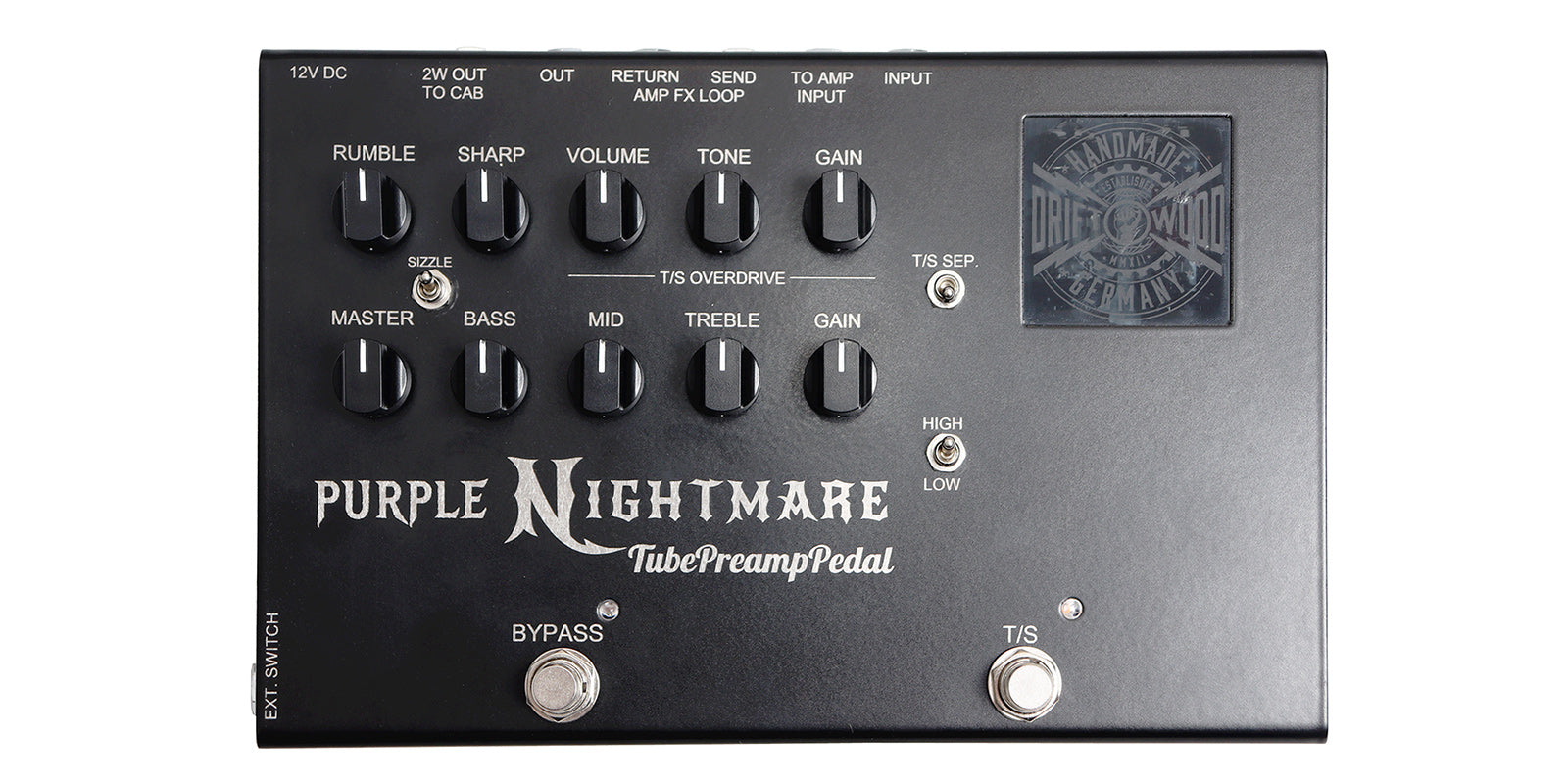 driftwood purple nightmare pedal Driftwood Purple Nightmare Tube Preamp Pedal – Destroy All Guitars