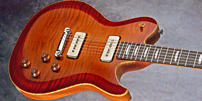Dantzig Sunset Burst Tulsa, Korina/P90 – Destroy All Guitars